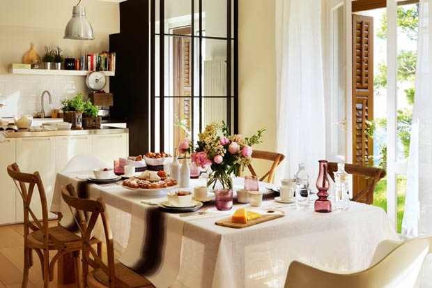 แบบห้องคร้วแสนสวย พร้อมโซนนั่งรับประทานอาหาร - ห้องครัว - ห้องทานอาหาร - แบบห้องครัว - ตกแต่งเป็นสัดส่วน - ตกแต่งครัวสวย