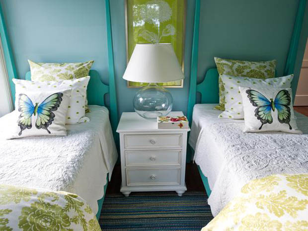 น่ารักซะ!! สดใส กับห้องนอนสีฟ้าแกมเขียว และเก๋ด้วยเตียงนอน 4 เสา... - แต่งห้องนอน - แบบห้องนอน - ห้องนอนสีฟ้าแกมเขียว - เตียงนอนสี่เสา - ห้องนอนน่ารัก