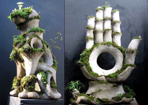 Fantastične skulpture od mahovine i betona