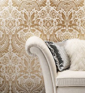 Bold Damask Wallpaper - Marks & Spencer - Wallpaper