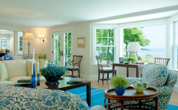 Phòng khách bình yên với sắc xanh - Phòng khách - Thiết kế