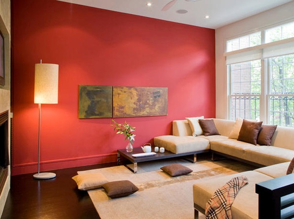 Đầy đam mê với phòng khách theo gam màu đỏ - Thiết kế - Phòng khách - Trang trí
