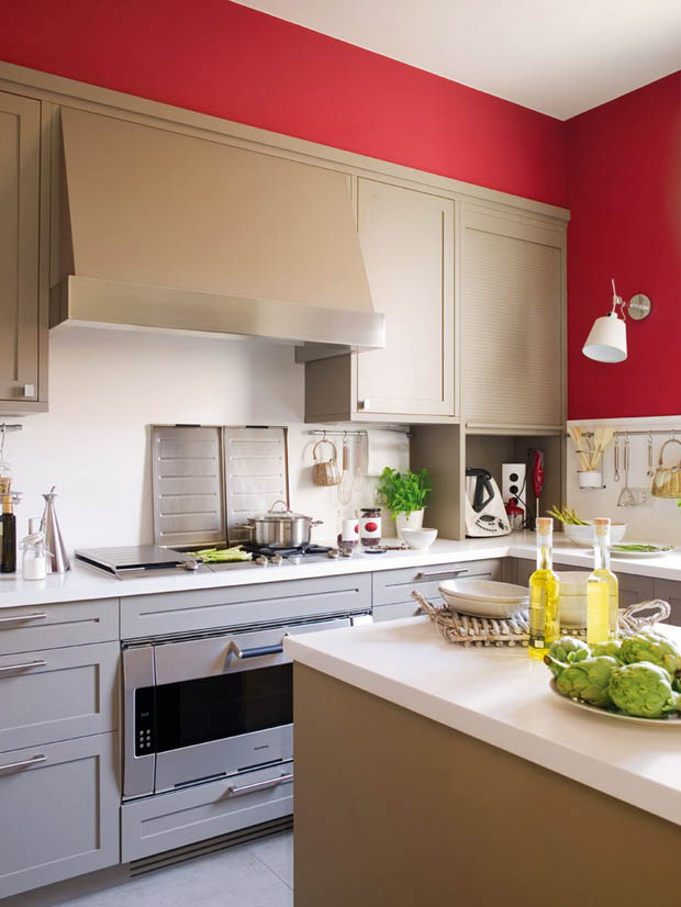แบบห้องครัว เพดานสูง เคาเตอร์ บิวท์อินสวย จัดเก็บเป็นระเบียบ!! - ห้องครัว - เฟอร์นิเจอร์ - ครัวเพดานสูง - บิวท์อินสวย - บิวท์อินสีเทา - แบบห้องครัว - ตกแต่งครัว
