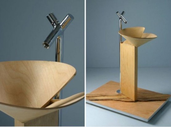 Aqua Vita - Washbasin with Wood - Aqua Vita