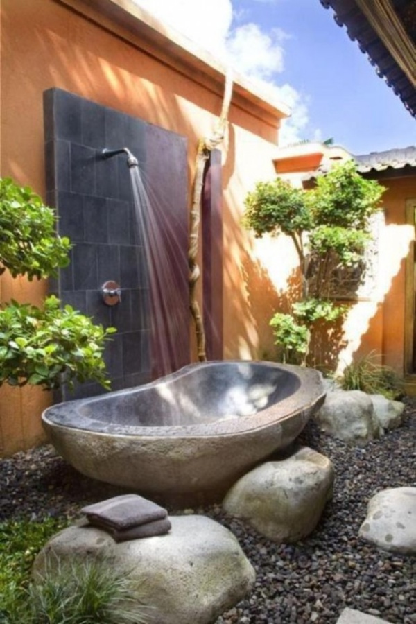 Cảm giác bình yên với bồn tắm làm từ đá tự nhiên - Thiết kế - Bồn tắm - Phòng tắm