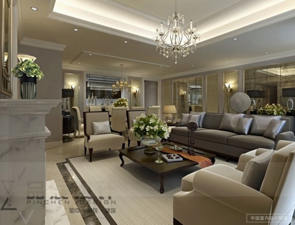 Luxurious Design in Far East Living Room - Interior Design