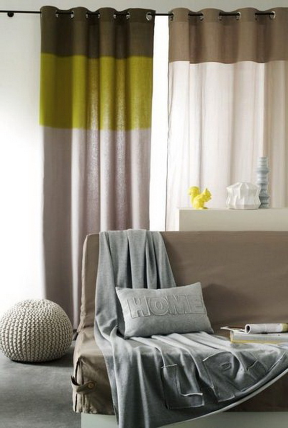 Serene Living Room with Zen Curtain Decorating Ideas - Curtain - Design - Living Room - Textiles