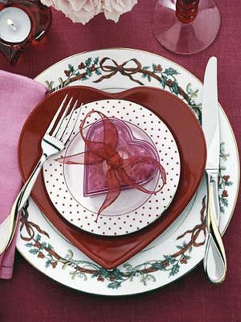 Ý tưởng trang trí bàn ăn cho ngày Valentine - Bàn ăn - Trang trí - Mẹo và Sáng Kiến