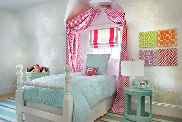 Phòng ngủ bay bổng theo kiểu công chúa với chiếc giường có màn che - Trang trí - Ý tưởng - Nội thất - Phòng ngủ - Giường