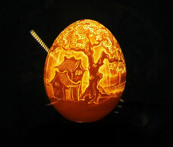 Mê hoặc với đèn làm từ vỏ trứng có khắc hình ảnh tuyệt đẹp - Thiết kế - Đèn - Công nghệ cho nhà ở