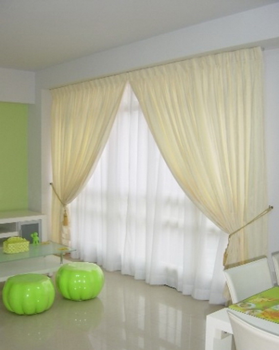 Serene Living Room with Zen Curtain Decorating Ideas - Curtain - Design - Living Room - Textiles
