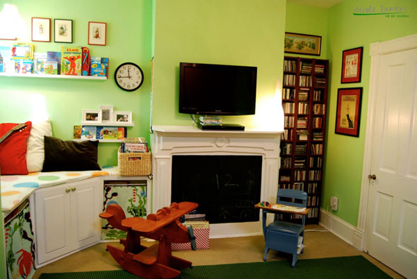 ห้องเด็กจอมซน ไว้เก็บกรุของเล่น แต่งโทนสีเขียวสดใส - ห้องเด็ก - การออกแบบ - ตกแต่ง - เฟอร์นิเจอร์ - แบบห้องสีเขียว - ห้องสำหรับเด็ก