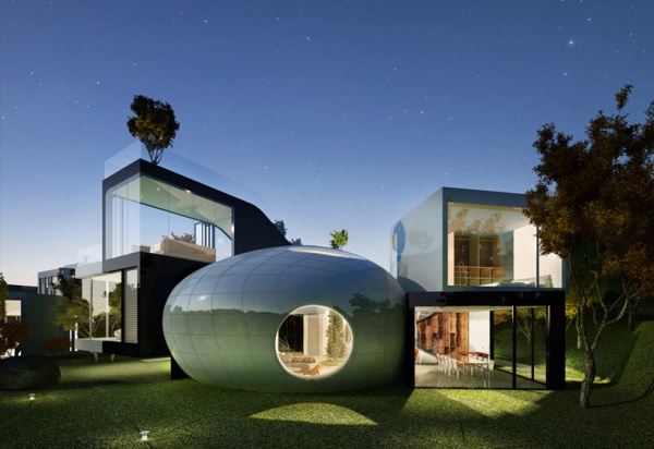 Cocoon House: The Futuristic Codominium in Jeju Island, Korea - Decoration - Design - Interior Design - Ideas - Furniture - Dream Home - Jeju Island - Korea - Planning Korea - Cocoon House