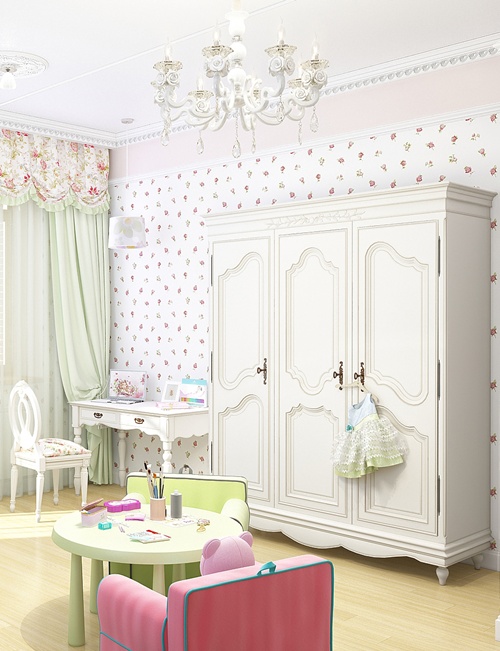 ห้องนอนเด็กผู้หญิงสีชมพู-เขียว ตกแต่งในธีมเจ้าหญิง น่ารักสุด ๆ - ห้องเด็ก - เฟอร์นิเจอร์ - ตกแต่ง - ห้องนอนเด็ก - ห้องเด็กผู้หญิง - แต่งห้องเด็กสีหวาน