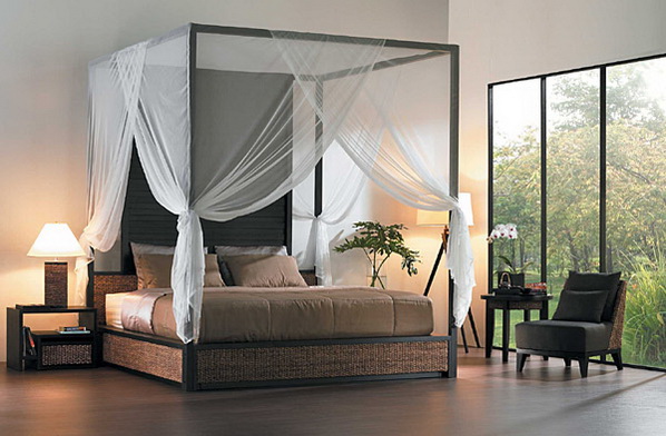 Thêm sự lãng mạn vào chiếc giường ngủ có rèm che - Trang trí - Nội thất - Thiết kế đẹp - Ý tưởng - Phòng ngủ - Giường