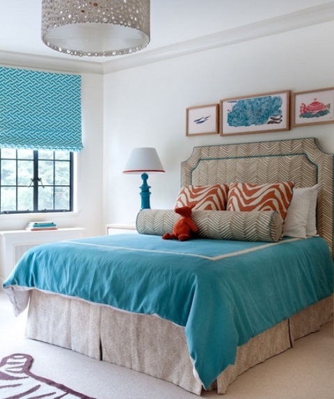 Cảm nhận sự bình yên với phòng ngủ màu xanh biển và xanh turquoise - Thiết kế - Phòng ngủ - Trang trí