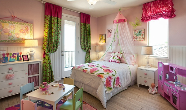 Phòng ngủ bay bổng theo kiểu công chúa với chiếc giường có màn che - Trang trí - Ý tưởng - Nội thất - Phòng ngủ - Giường
