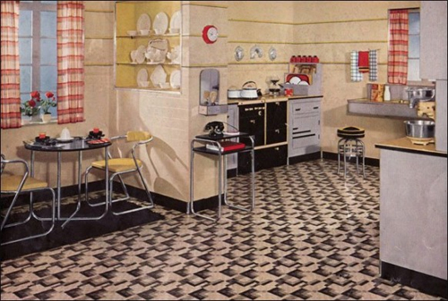 ครัวย้อนยุค - ไอเดีย - ของแต่งบ้าน - การออกแบบ - ห้องครัว - ห้องครัวสไตล์เรโทร