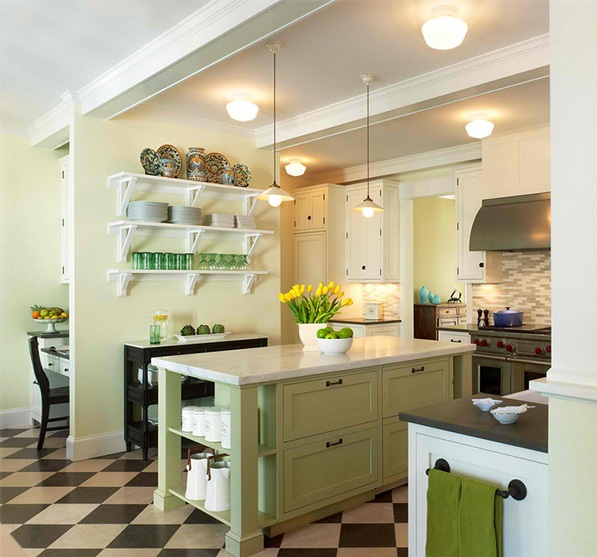 Nhà bếp xanh mát với sắc xanh lá cây - Thiết kế - Nhà bếp