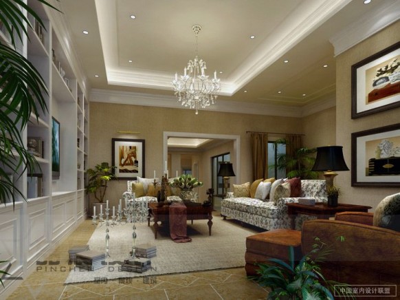 Luxurious Design in Far East Living Room - Interior Design