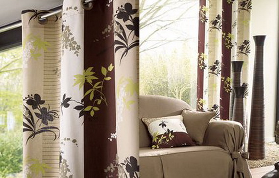 Serene Living Room with Zen Curtain Decorating Ideas - Curtain - Design - Living Room - Textiles