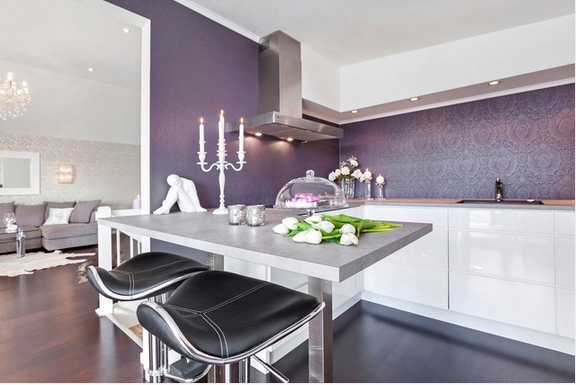 น่าค้นหา การแต่งห้องครัวสีม่วง สวยแปลกตา! - ห้องครัว - ครัวสีม่วง - แต่งครัวสีสวย - แบบครัวสวยแปลก - ห้องครัวสีสันสวยๆ - ครัวโทนสีม่วง