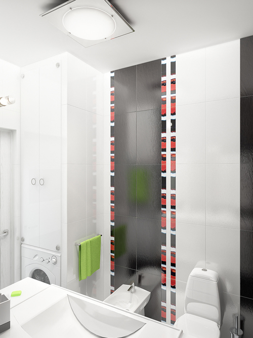 ห้องน้ำเล็ก ๆ สีดำแนวโมเดิร์น สำหรับวัยรุ่น - แบบห้องน้ำ - ห้องน้ำแนวโมเดิร์น - ห้องน้ำสีดำ - ห้องน้ำขนาดเล็ก - ห้องน้ำสวย