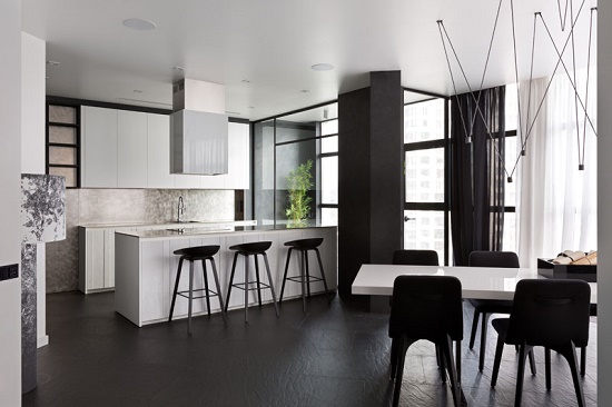 This black and white apartment was designed for a couple that loves to party - ตกแต่งบ้าน - ไอเดีย - ของแต่งบ้าน - ตกแต่ง - การออกแบบ - ไอเดียแต่งบ้าน - บ้าน