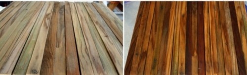 แปลงโต๊ะเก่า ด้วยไม้เก่า ให้เป็นโต๊ะใหม่ - ไอเดีย - DIY - เฟอร์นิเจอร์ - งานประดิษฐ์