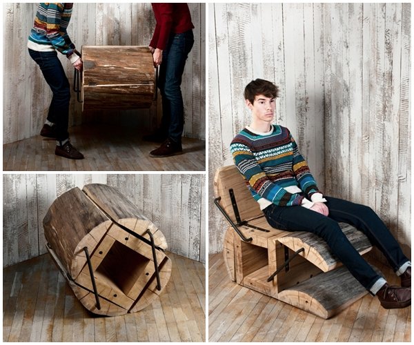 เปลี่ยนท่อนไม้เป็นเก้าอี้ ใช้ได้ไม่มีเบื่อ เจ๋งอะ!