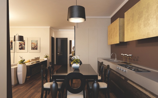 Grosu Art Studio thiết kế căn hộ sang trọng với gam màu vàng ánh kim - Căn hộ - Thiết kế - Ngôi nhà mơ ước - Grosu Art Studio