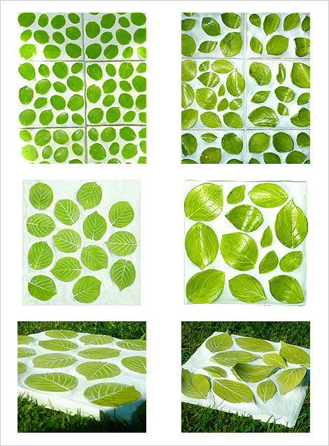 Nature Inspired Ceramic Tile - Leaves Pattern Tiles in 3D by Kls Design - Tile - 3D - Kls Design