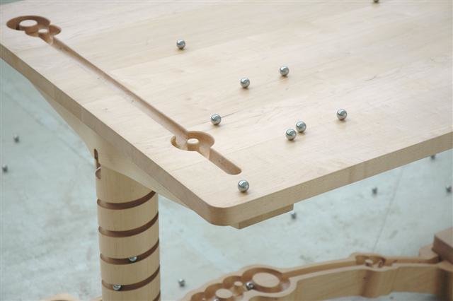 Marbelous: A Table With A Marble Track