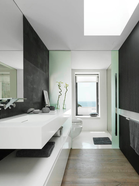 Phòng tắm thanh lịch trong hai màu đen và trắng - Thiết kế - Phòng tắm - Xu hướng