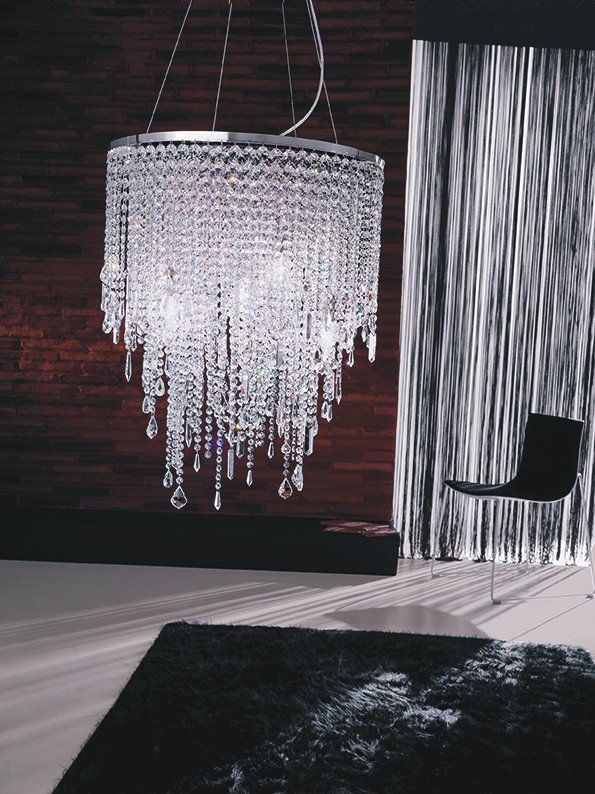 Artistic and Glamorous Cut Glass Chandeliers by Voltolina