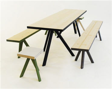 The Franzl Table and Bench by Sebastian Schneider - Sebastian Schneider - Furniture