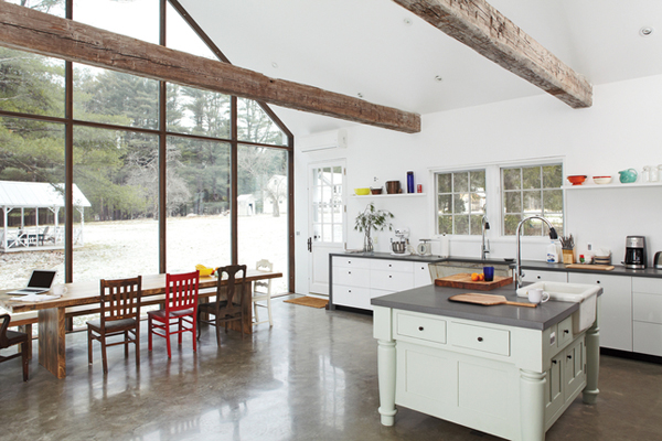 Great Indoor/Outdoor Feel From Kitchens With Glass Walls - Kitchen - Outdoor - Garden