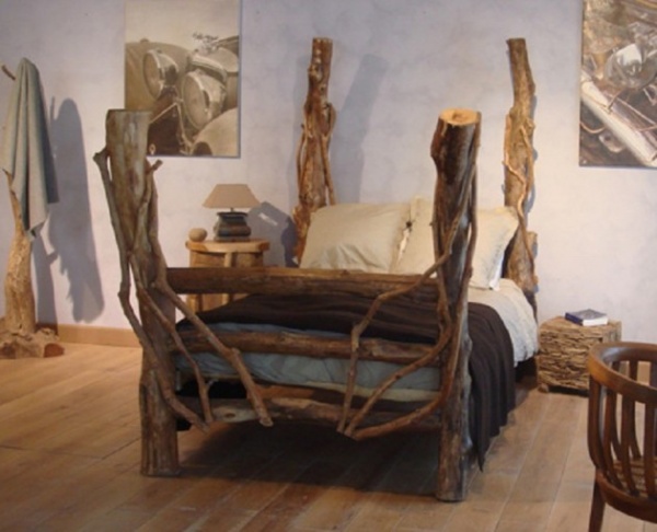Giường ngủ làm bằng cây thật huyền ảo - Thiết kế - Nội thất - Giường
