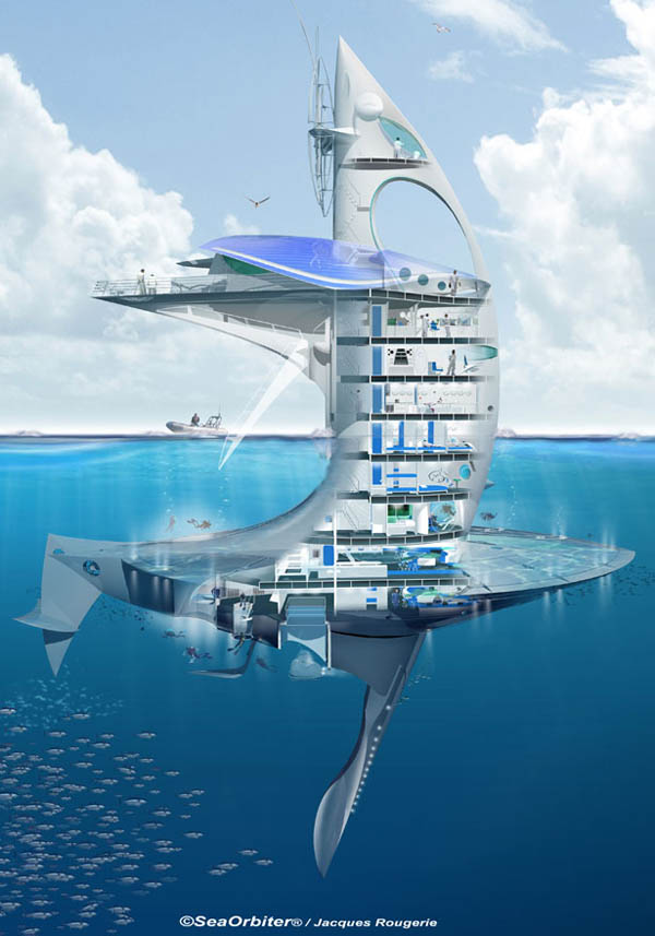 Độc đáo với nhà giữa đại dương [VIDEO] - Nhà thiết kế - Jacques Rougerie - SeaOrbiter - Ý tưởng