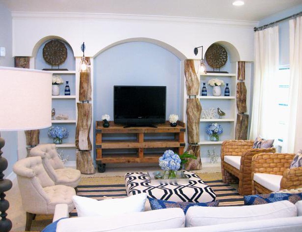 Phòng khách ấm cúng với phong cách rustic - Thiết kế - Phòng khách - Trang trí