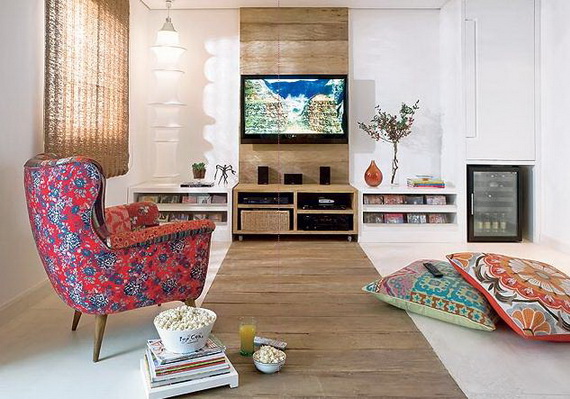 Serene Living Room with Zen Curtain Decorating Ideas - Curtain - Design - Living Room - Textiles