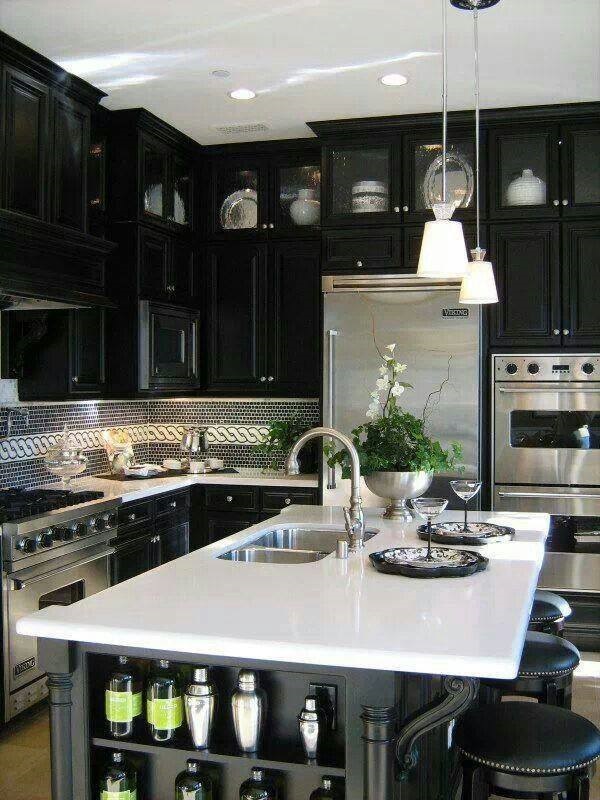 Stunning Dark Cabinet Kitchen Designs - ห้องครัว - ออกแบบ - ไอเดีย - ตกแต่ง - การออกแบบ - สี - สีสัน