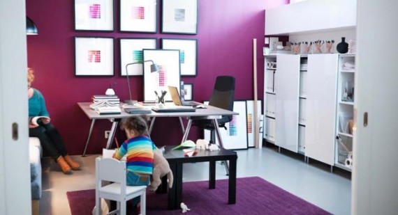 Thiết kế phòng làm việc dễ thương cho nữ với IKEA - Trang trí