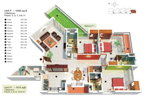 แบบแปลนบ้าน 3 ห้องนอน(ต่อ) - บ้านในฝัน - ออกแบบ - การออกแบบ