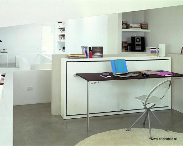 Amazing 3 in 1 Cabinet+Folding Bed+Table Designs by Bed Habits - Design - Interior Design - Cabinet - Dining Table - Folding Bed - Bed Habits Amsterdam - Furniture - Photo