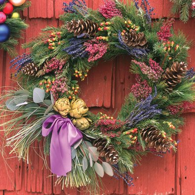 Make a simple wreath for your home by yourself - Christmas decoration