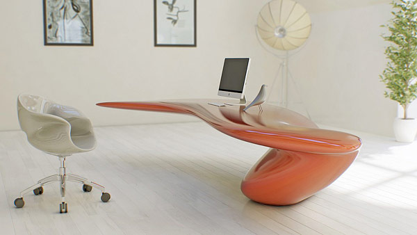 Volna Table: Nội thất với thiết kế siêu thực cho tương lai - Nội thất - Bàn - Phòng làm việc