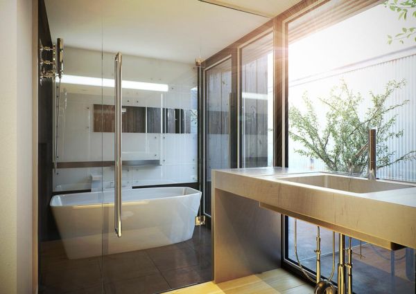 Phòng tắm hài hoà Âm-Dương theo phong cách Nhật Bản - Trang trí - Nội thất - Ý tưởng - Phòng tắm - Thiết kế đẹp - Nhật Bản - Phong Thuỷ - Âm-Dương