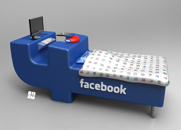 เก๋ซะ!! เตียงนอนเฟซบุ๊ก รูปทรงตัวเอฟสีน้ำเงิน - เฟอร์นิเจอร์ - เตียงนอน - เตียงเฟซบุ๊ก - เตียงรูปทรงตัวเอฟ - เตียงสีน้ำเงิน
