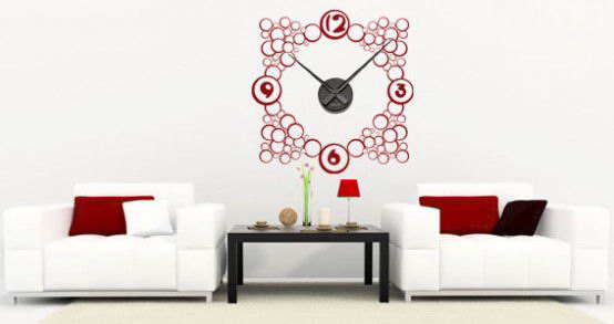 Những kiểu đồng hồ treo tường Sticker độc đáo - Trang trí - Ý tưởng - Thiết kế đẹp - Sticker - Đồng hồ treo tường